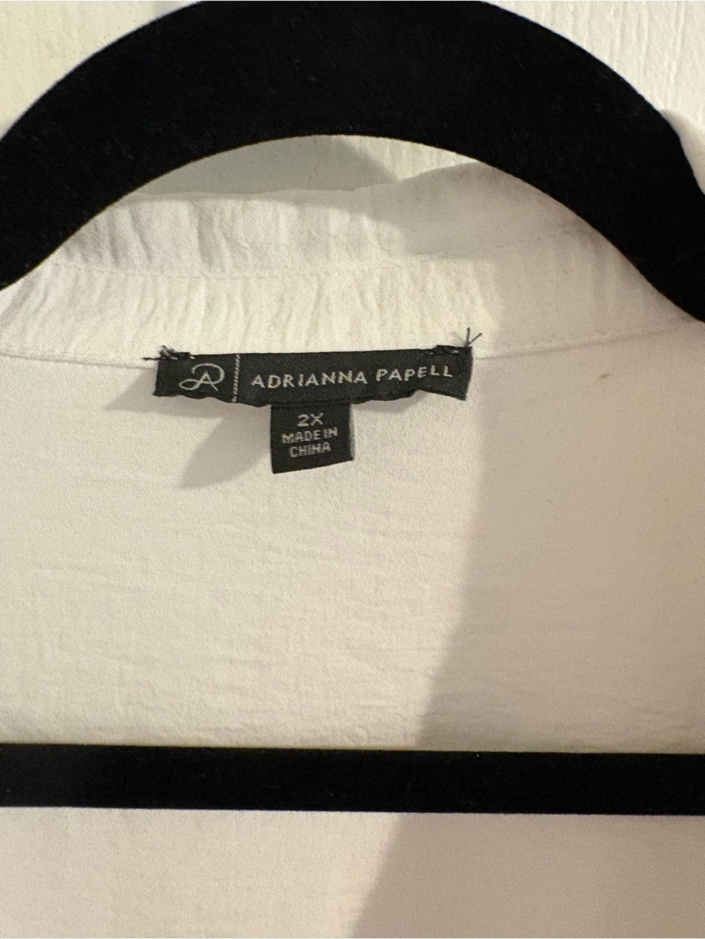 Adrianna Papell along White Blouse with Black Label